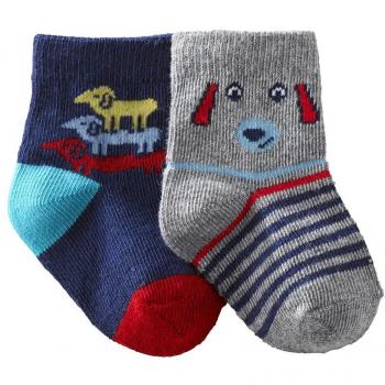 Vertbaudet – Juego de 2 pares de calcetines bebé azul Lot marine Talla:14/15