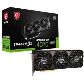 MSI GeForce RTX 4070 Ti SUPER SHADOW 16GB GDDR6X OC con Triple Ventilador