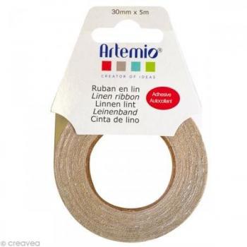 Cinta Adhesiva Efecto Lino Natural 3cm x 5m para Manualidades y Scrapbooking