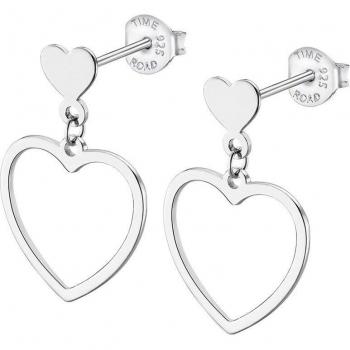 Pendientes Time Road WS02980 Corazón de Plata para Mujer