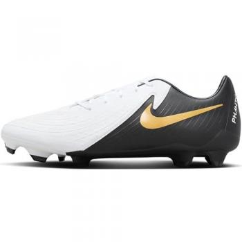 Nike Phantom GX II Academy Firm Ground Football Boots - White/Black/Gold - Size 11 Male
