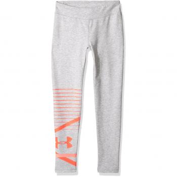 Under Armour Final Tejer Legging, Niñas, Overcast Gray Full Heather / / After Burn 943, YM