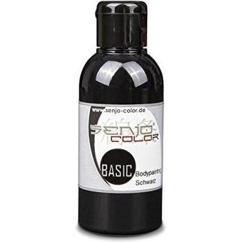 Senjo Color Basic Bodypainting I color de cara y cuerpo I cosméticos, dermatológicamente probado I carnaval, disfraces I 75 ml I negro