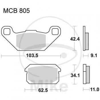 Juego de pastillas de freno TRW Sinter Offroad MCB805SI para freno de disco
