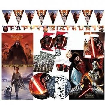 Procos 10110287B - Kinderpartyset, Star Wars Episodio 7, tamaño XL, 66 piezas, colorido