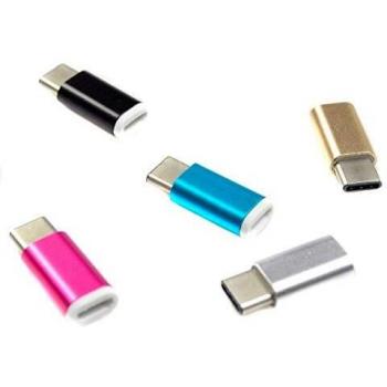 Jc Adaptador USB Tipo C A Micro USB Colores Variados