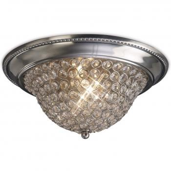 Lámpara de techo Paloma Medium 2 bombillas níquel satinado / cristal