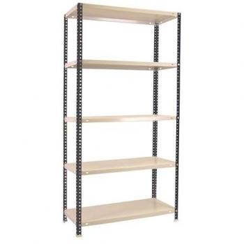 Estantería Metálica SimonRack 5 Baldas Ajustables de Acero, 1800x800x400 mm, Soporta 100 kg por balda, Antracita/Blanco