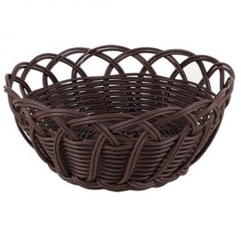 CESTA REDONDA DE PLÁSTICO WENGUE 20X9 CM