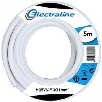 Electraline 11720 Cable Unipolar H05 VV-F 3G1 5M Blanco