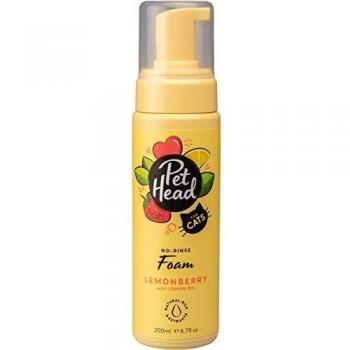 Pet Head Espuma de Aseo para Gatos, Buena Espuma para un Secado Simple, champú sin Agua para Gatos