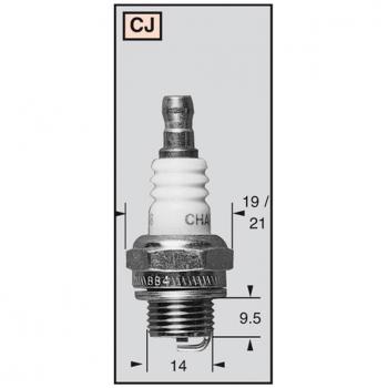 Bujía de Encendido Champion CJ6 Cobre Plus con Electrodo de Níquel