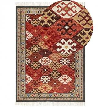 Alfombra Kilim de Lana Multicolor 200 x 300 cm Tejida a Mano Urtsadzor