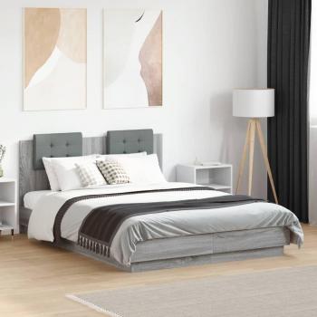 Cabecero de cama Sunbed gris Sonoma 140x190 cm madera multicapa