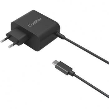 Cargador Universal Coolbox 65W USB-C con Tecnología GAN y Cable de 1.20m - Compatible con QC3.0