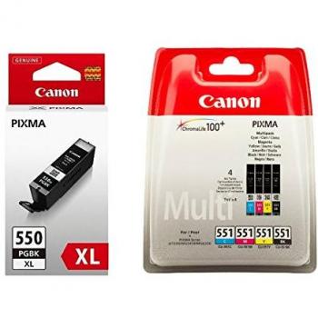 CANON Ink Cartridge Canon PGI Pack 550XL Black + CLI 551 4 colors