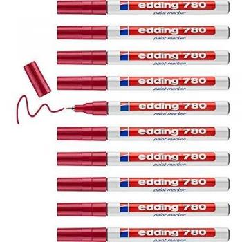 Rotulador Edding 780 Rojo - Pack de 10 unidades