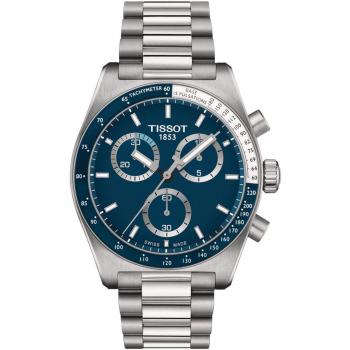 Tissot PR516 Chronograph 40mm Mens Watch Blue, T149.417.11.041.00, Blue Dial, 40mm case size, Chronograph function, One Size