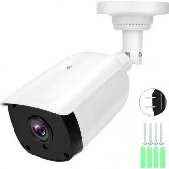 Cámara de Seguridad Exterior AHD 1080P con Visión Nocturna Infrarroja IP66 Impermeable 5MP y Monitor de Seguridad AC100V-240V