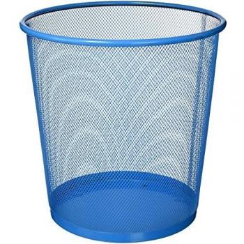 Makro Paper JS5002 - Papelera metálica, azul