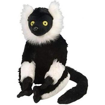 Wild Republic Black & White Lemur Plush Soft Toy, Cuddlekins Cuddly Toys, Gifts for Kids 30 cm