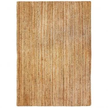 Alfombra artesanal de yute trenzado SUNNY JUTE - Líneas naturales 120 cm x 170 cm