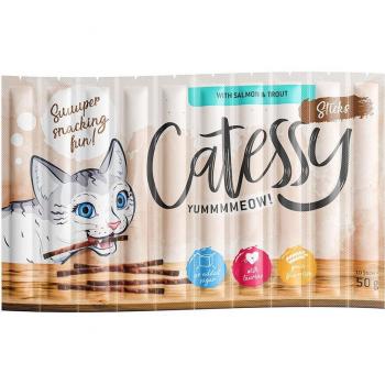 Catessy Sticks Cat Treats 10 x 5g - Salmon & Trout
