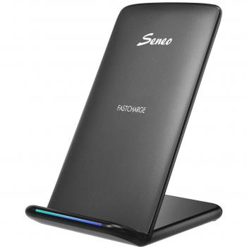 Cargador Inalámbrico Samsung Qi,Seneo Carga Inalámbrico Soporte Tablet,Compatible con iPhone 8,iPhone 8Plus,Samsung Galaxy S8,S8 Plus,Samsung Galaxy S7,S6+, Nokia Lumia,HTC,Moto y Google Nexus