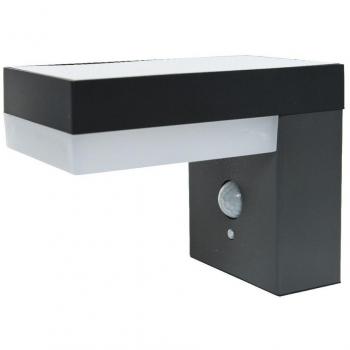 Lámpara de pared solar con detector Lumineo 600lm 3200k 10x16,5x13cm