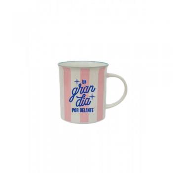 Taza Mr Wonderful Rosa Un Gran Día por Delante para Mujer, Dimensiones 10x10x12 cm