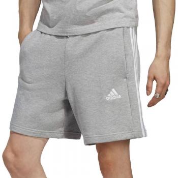 adidas Men's Essentials 3-Stripes French Terry Fleece Shorts - Grey/White - XS