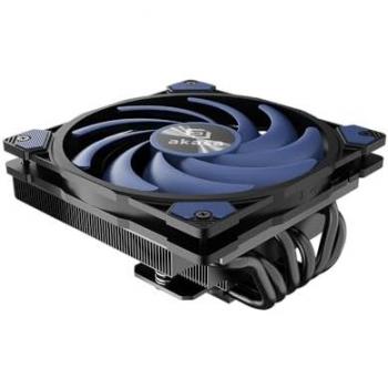 Akasa Alucia H6LS M2 Low Profile CPU Cooler - 120mm, Black/Blue