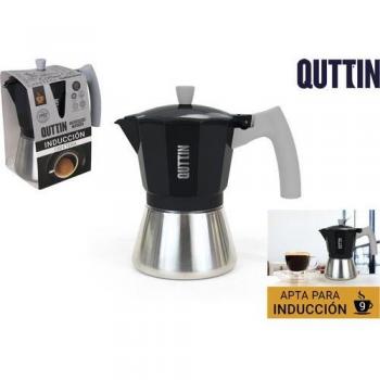 Cafetera Italiana Quttin 9 Servicios Inducción Acero/Aluminio - Diseño Clásico, Elegante y Duradera