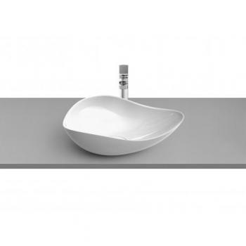 Lavabo sobre encimera ovalado de FineCeramic® en color blanco Ohtake Roca - Modelo A327A13000
