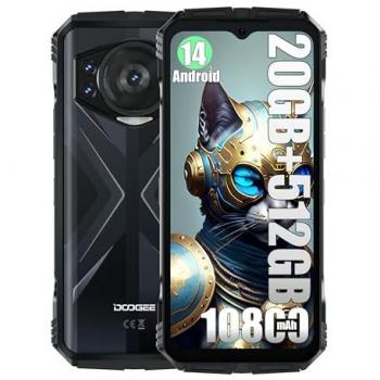 Doogee S118 Rugged Smartphone 4G, Helio G99 Octa Core, 20GB RAM, 512GB almacenamiento, pantalla de 6.58'' FHD+, cámara principal de 50 MP + 32 MP