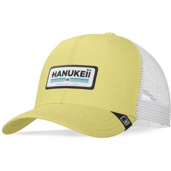 Gorra HANUKEII Barefoot Yellow/White con diseño colorido, ajuste cómodo, material ligero y transpirable, ideal para actividades al aire libre