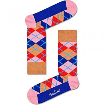 Calcetines Crew Argyle Marrón para Hombre Talla 41-46 - Happy Socks