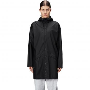 Rains Long Jacket - Black, Size X-Large