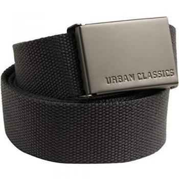 Urban Classics Unisex Charcoal Canvas Belt