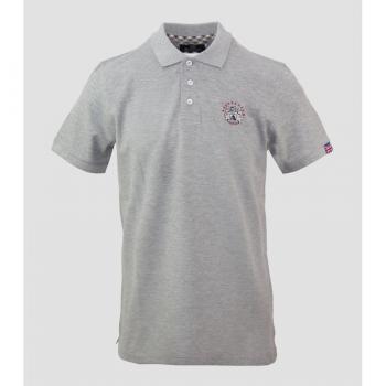 Aquascutum Men's London Crest Grey Polo Shirt - Size Small