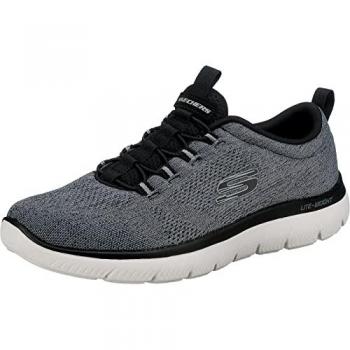 SKECHERS SUMMITS LOUVIN - Zapatilla cross training para hombre, color blanco y negro, talla 40 EU