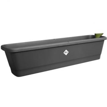 Maceta Cuadrada de Plástico 100% Reciclado Elho Noa XL - Negro - 78 x 20 x 18 cm