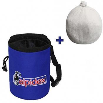 Pack ahorro: Bolsa de magnesia HIGHFLY color Blue Night + Bola de magnesia 35 g de Alpidex