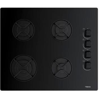 Teka GBE 64002 Butano Encimera de Gas, 4 Quemadores, 60 cm, Mandos Laterales, Color Negro