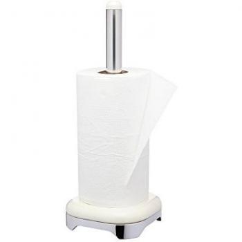 KitchenCraft Lovello Portarrollos de Cocina Metálico, 14 x 14 x 35 cm – Vainilla
