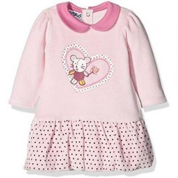 BIMBUS Abito Ciniglia Gonna Palloncino ST.Pois, Vestido Para Bebés, Rosa Medio 06, 6M