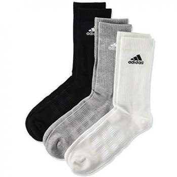 Adidas Cushioned Crew Socks 3-Pack - Grey and Black