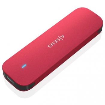 Caja Externa para Disco SSD M.2 NVMe Aisens ASM2-027RED/ USB 3.2/ Sin tornillos