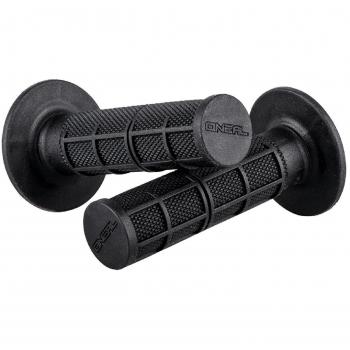 O'NEAL | Motocross Grips | Enduro de Motocicleta | Rubber Grips con Estructura de Waffle de Medio Lado, dureza Media | MX Grip Waffle Black | Black | Talla única