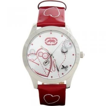 Marc Ecko Reloj Analógico para Mujer de Cuarzo con Correa en Cuero E08505L2